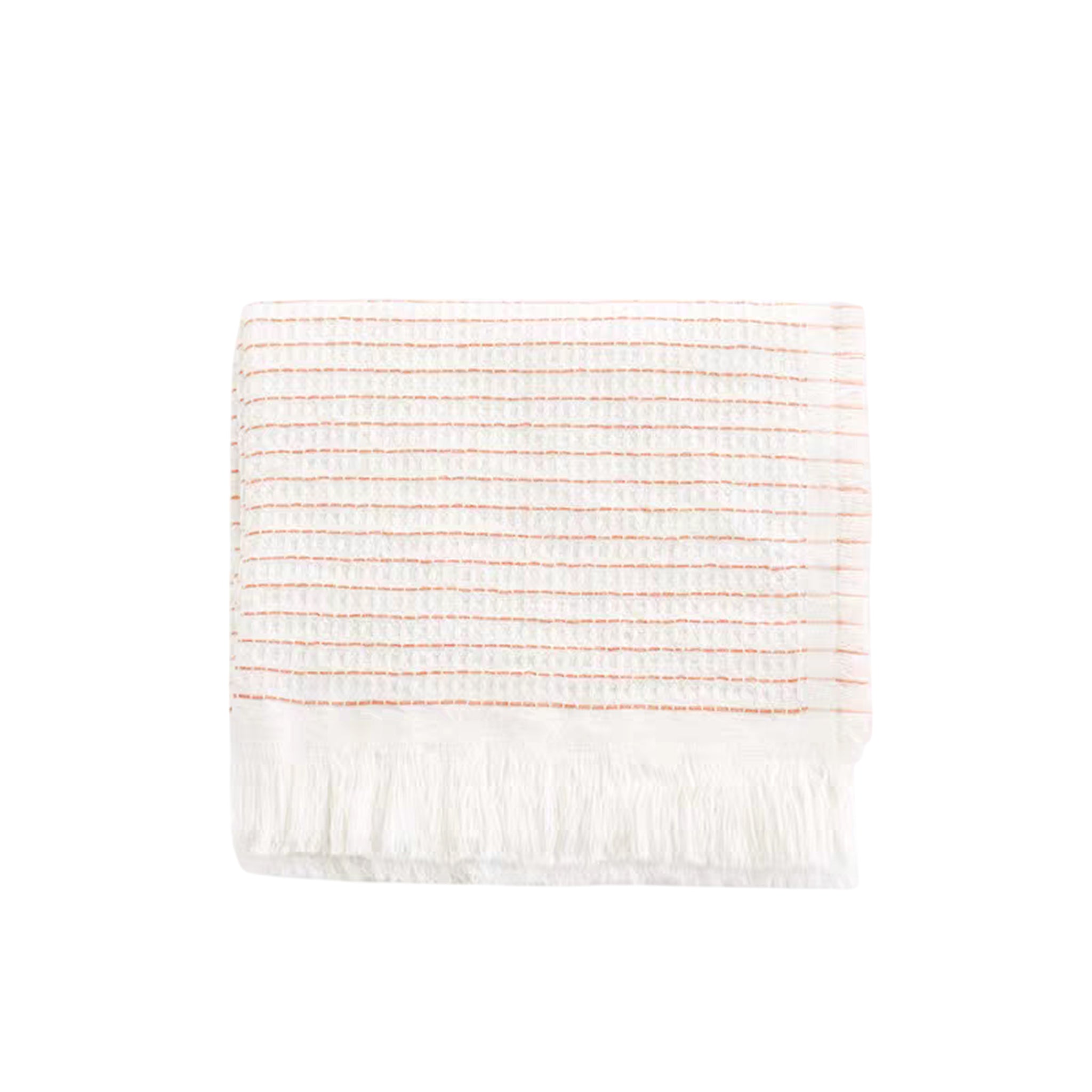 Avalon Throw - White with Red Stripes