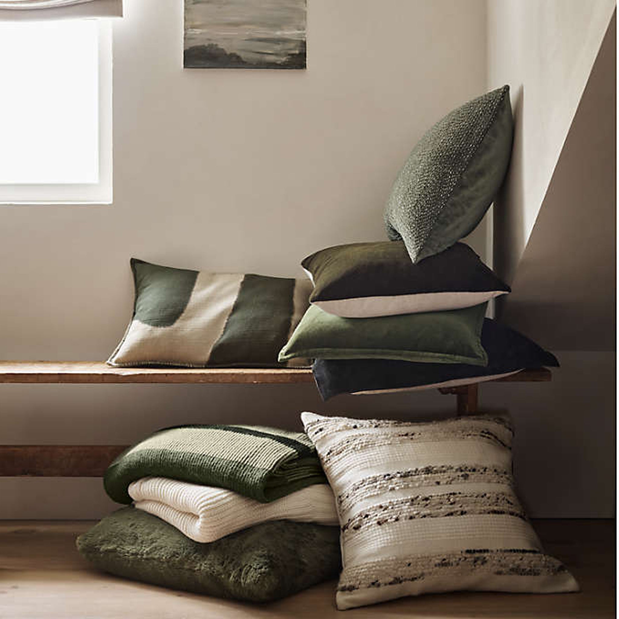 Clouded Pillow - Sage Green