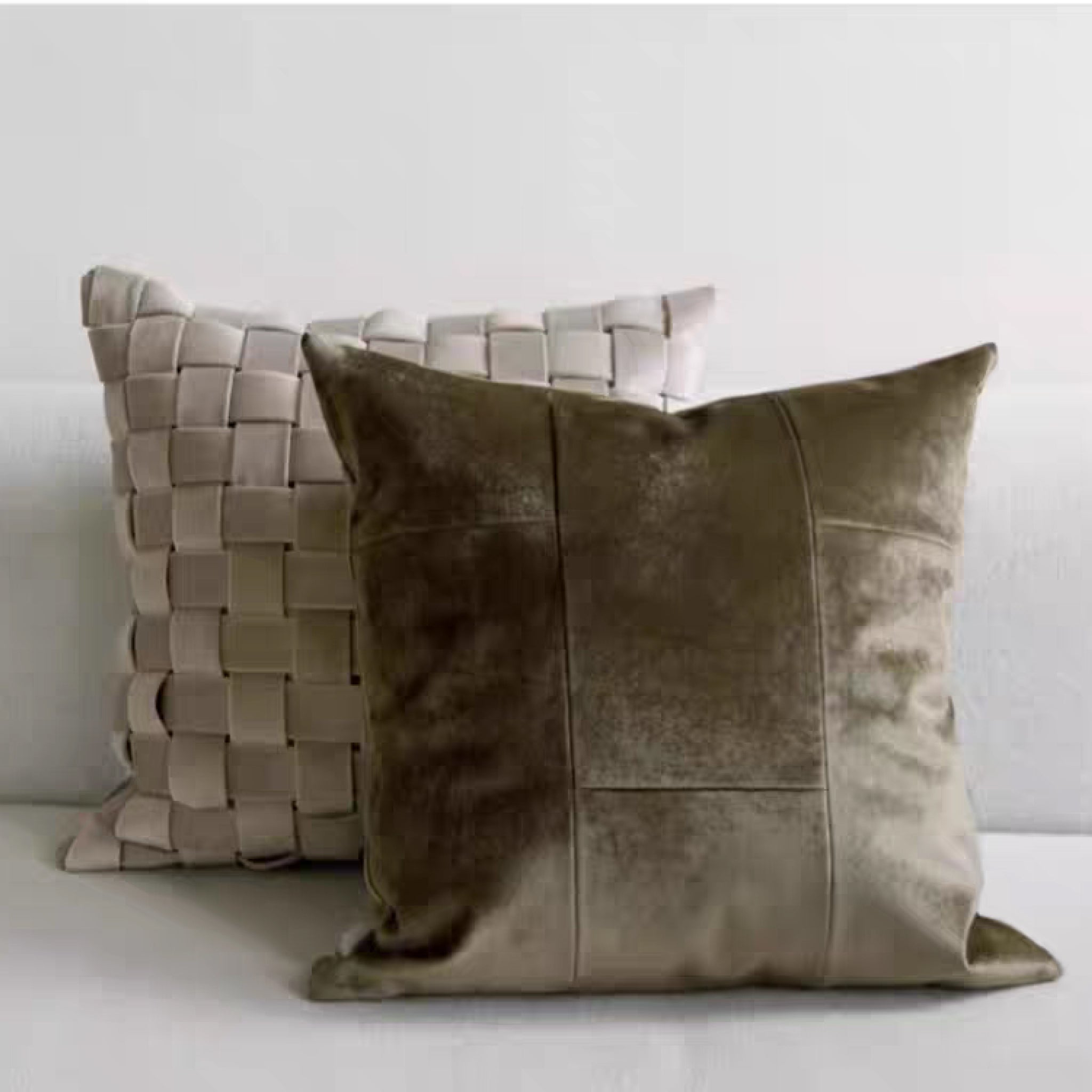Braided Pillow - White