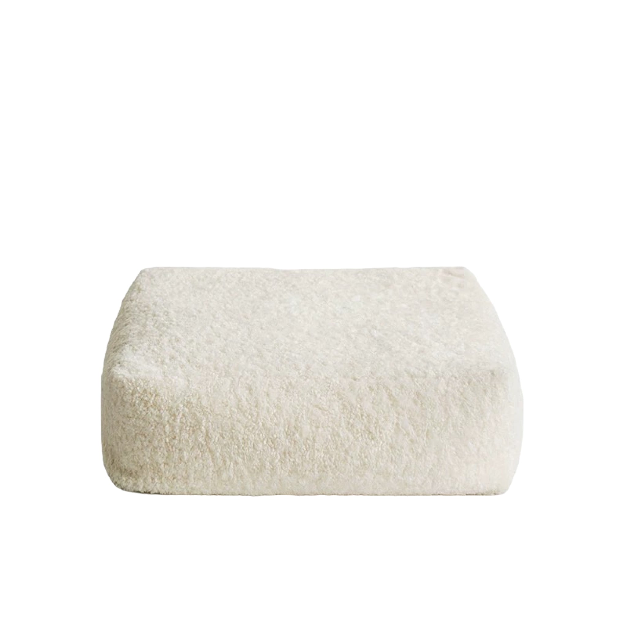 Bowen Square Pouf - White