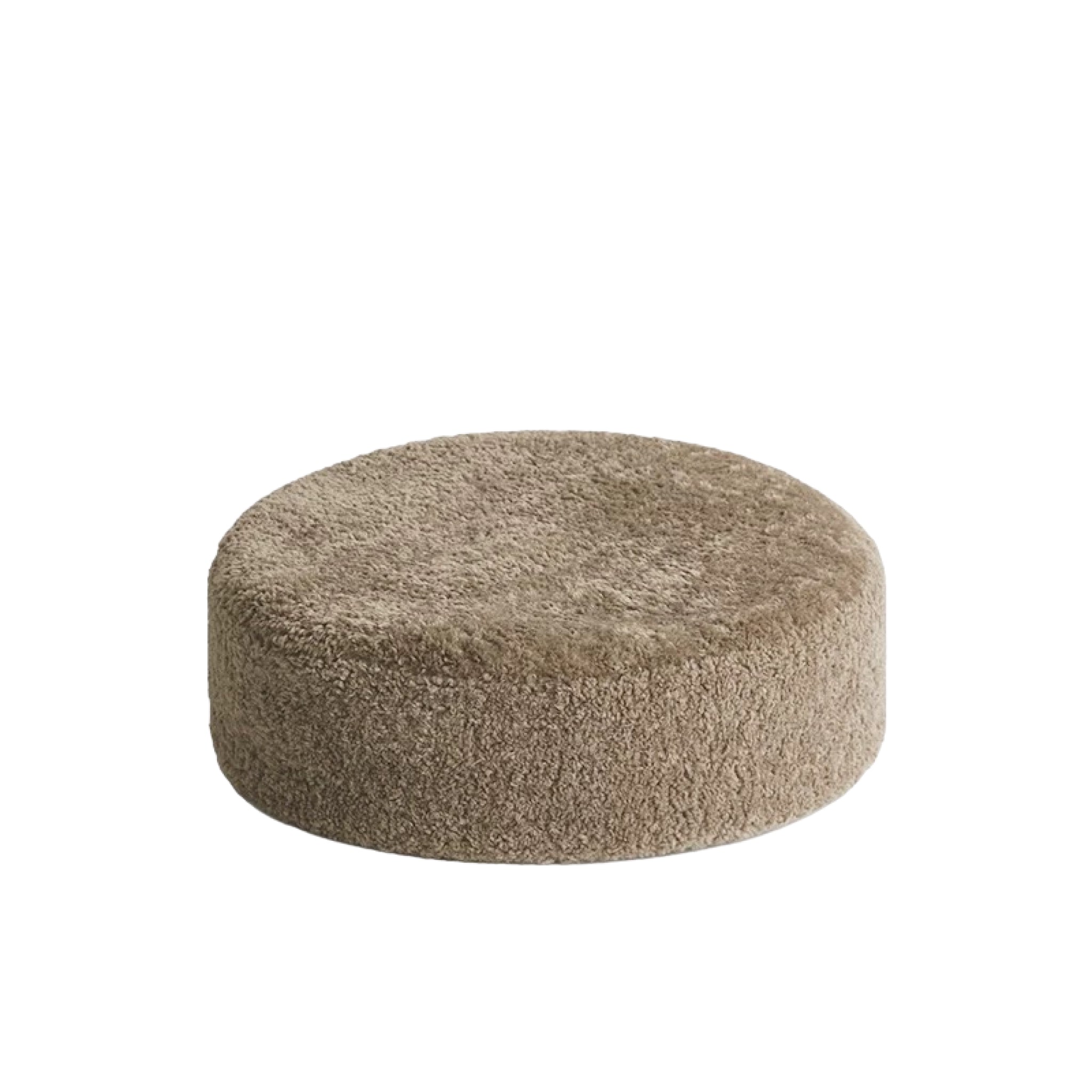 Bowen Round Pouf - Brown