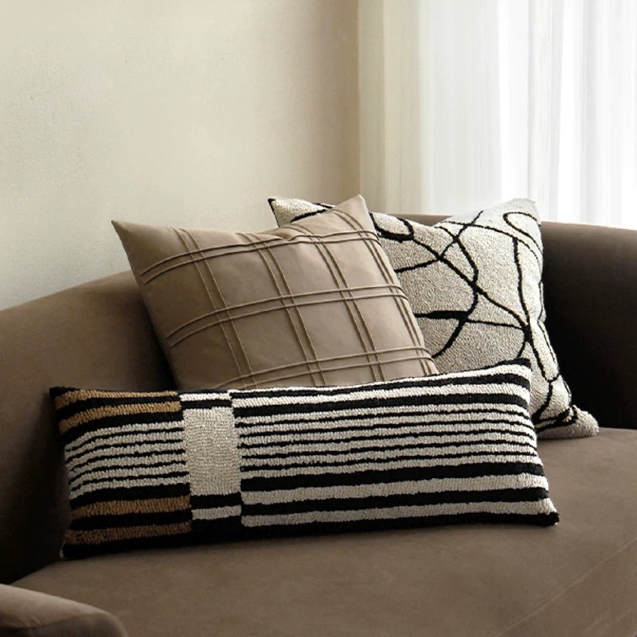 Roy Square Pillow - White