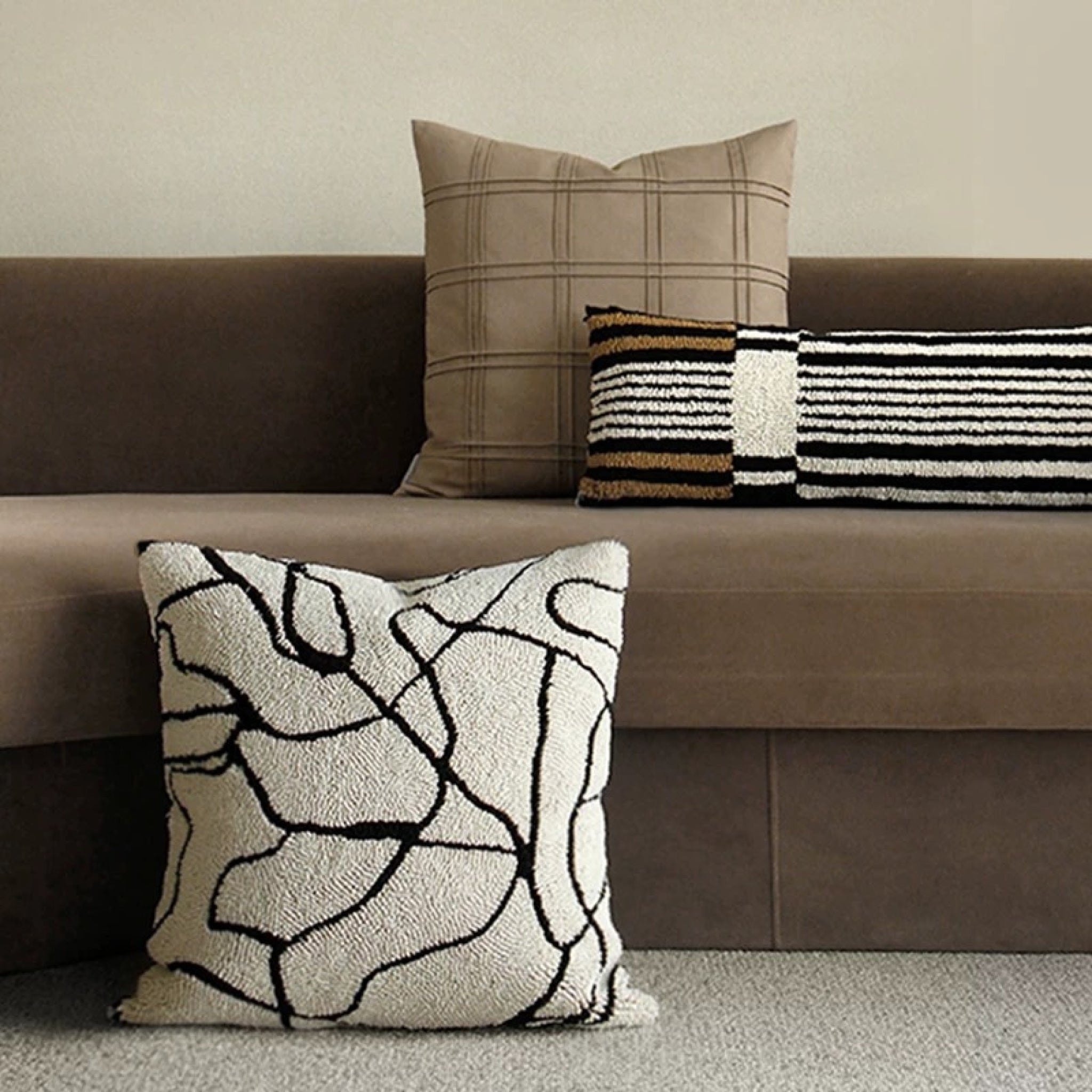 Roy Square Pillow - White