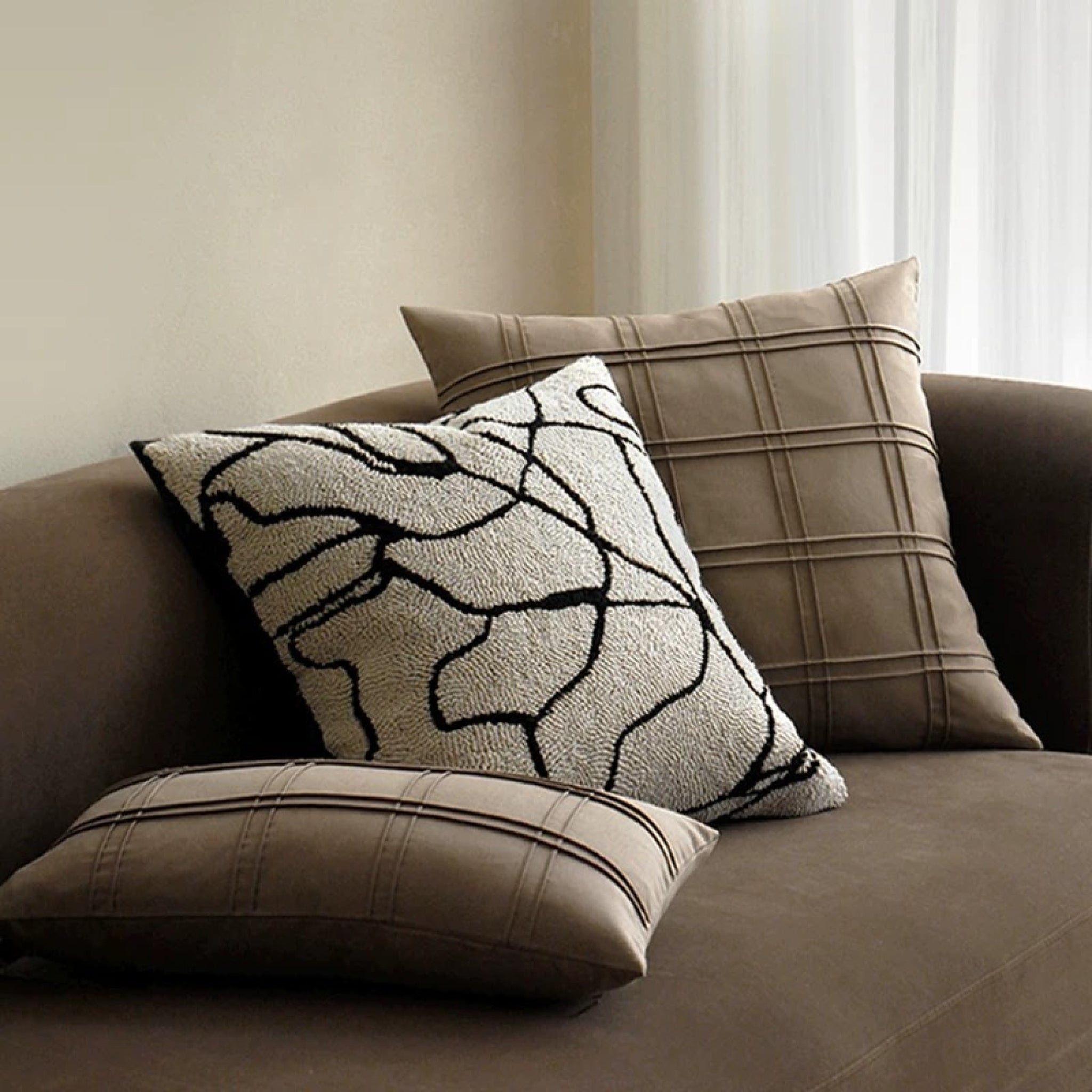 Roy Square Pillow - White