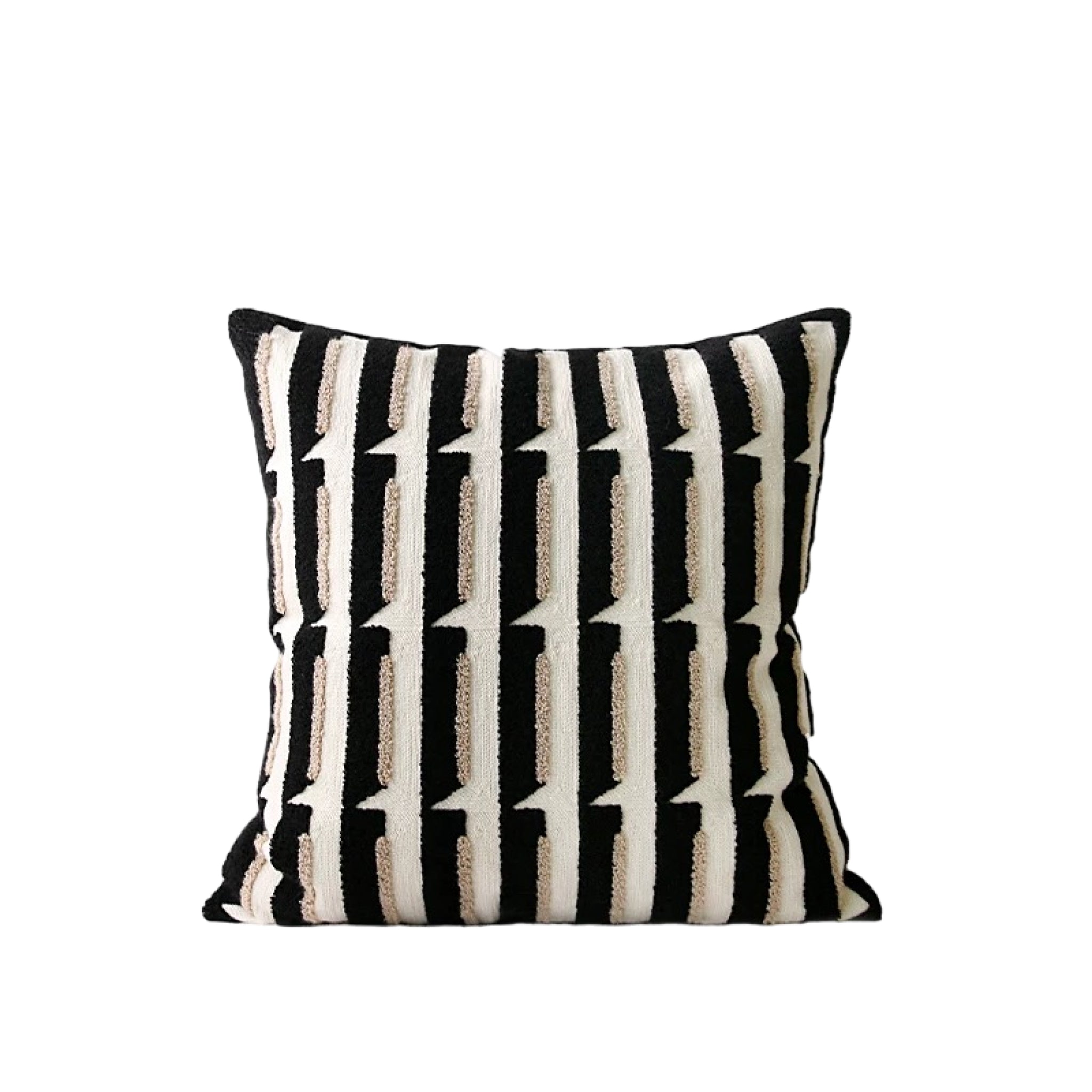 Stria Square Pillow - Black & White